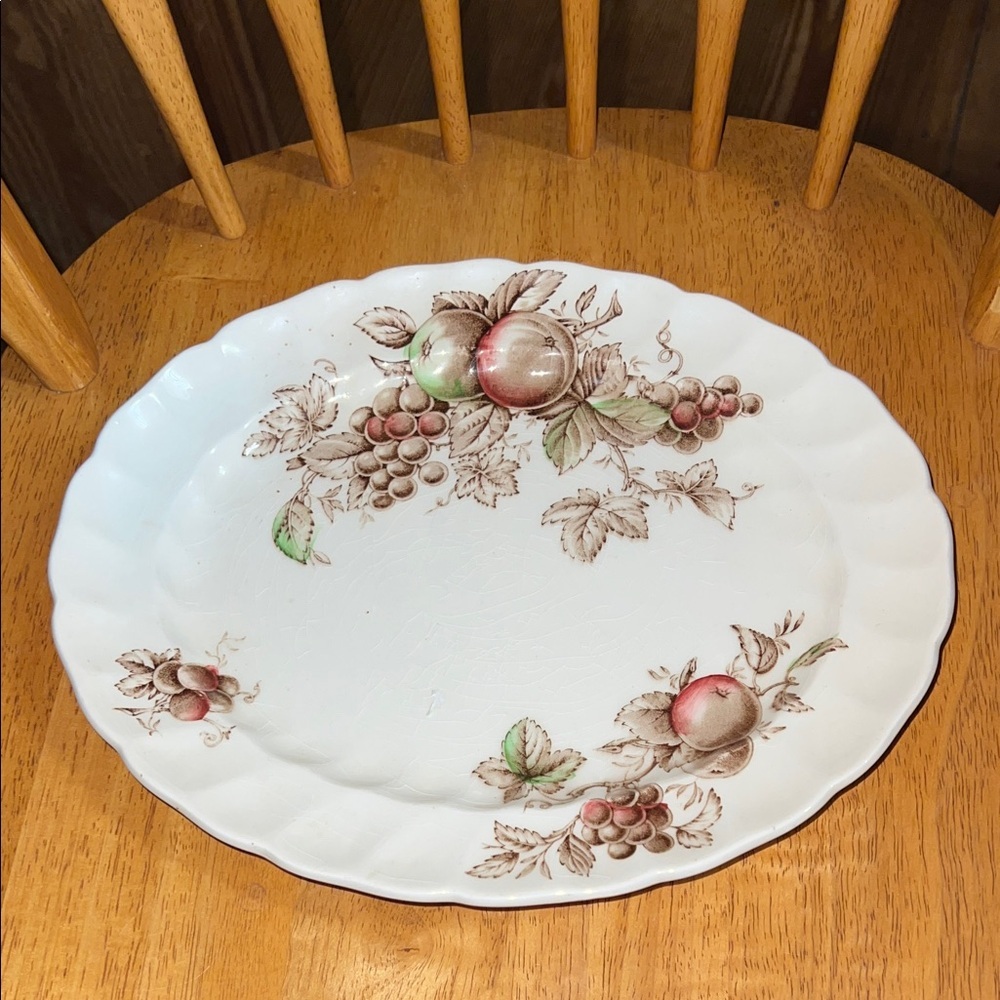 Vintage Johnson Brothers “Harvest Time” Oval Plate Platter 10" x 12" - Picture 1 of 3